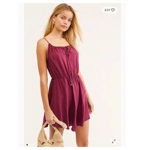 Free People Burgundy Mini Dress
